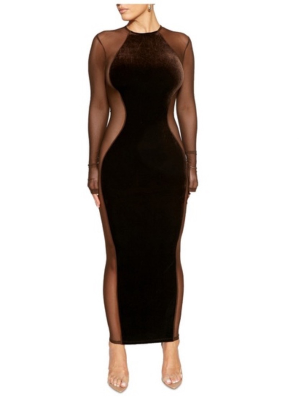 Velvet burnout dress